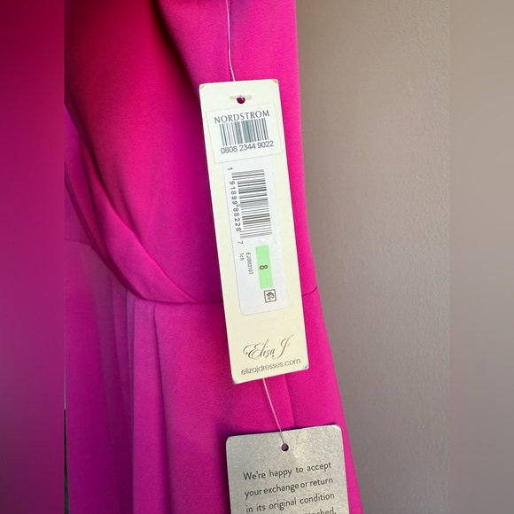 NWT Eliza J | Pink Off The Shoulder Midi Dress Size 8 - Picture 3 of 10
